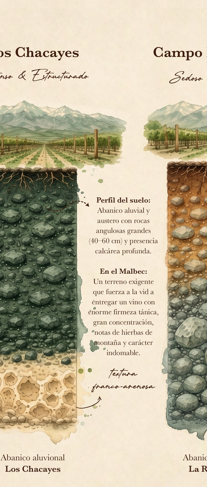 Perfil de suelo de Los Chacayes